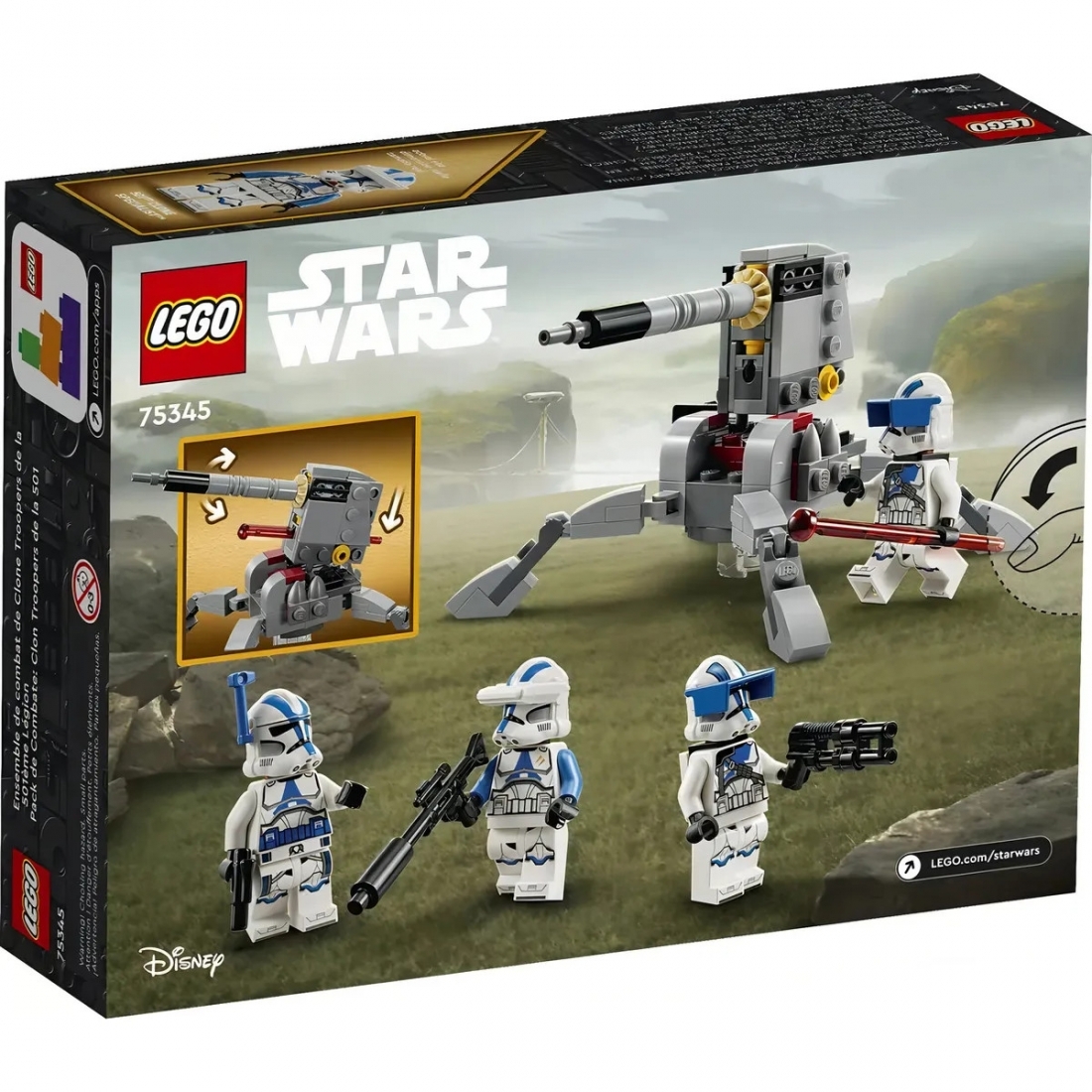 Lego Star Wars - 501st Clone Troopers Battle Pack - 75345 Cantidad De 